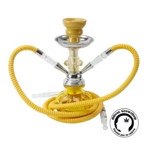 NARGUILE DE VIDRIO 25CM - 2 MANGUERAS