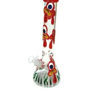 BONG DE VIDRIO HONGOS ROJOS 35CM - GLOW