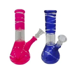 BONG DE VIDRIO LINEAS COLORES 26CM