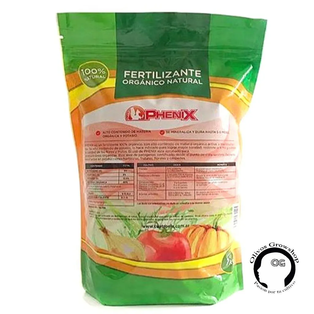 CUATRO-L FERTILIZANTE ORGANICO PHENIX - 1 KG