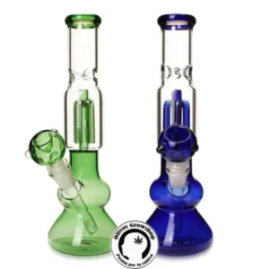 BONG DE VIDRIO CON PRECOLADOR COLORES 28CM