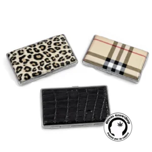 CIGARRERA DE METAL TEXTILES 10X6CM