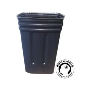 MACETA SOPLADA CUADRADA NEGRA - 1 LITRO