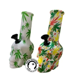 BONG DE VIDRIO CALAVERA DISEÑOS 14CM