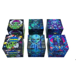 PICADOR DE METAL CUBO RUBIK ALIEN - 4 PARTES