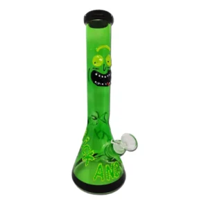 BONG DE VIDRIO RICK Y MORTY VERDE 35CM