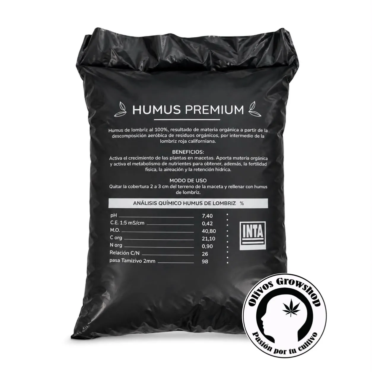 HUMUS DE LOMBRIZ HUMUS PREMIUM - 25 LTS