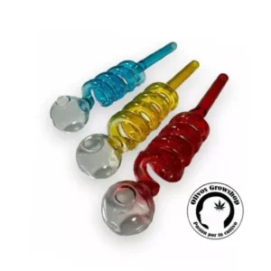 PIPA DE VIDRIO ESPIRAL COLORES