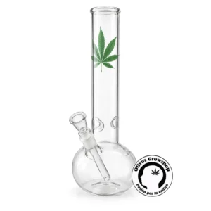 BONG DE VIDRIO TRANSPARENTE - 36 CM